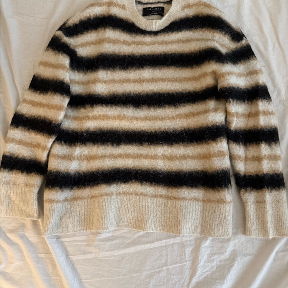 Black and Cream Mohair Sweater